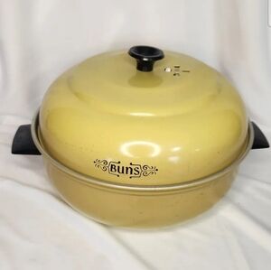 MIRRO Bun Warmer MCM Vintage, 2-Piece (NO INSERT) Aluminum , Yellow/Gold